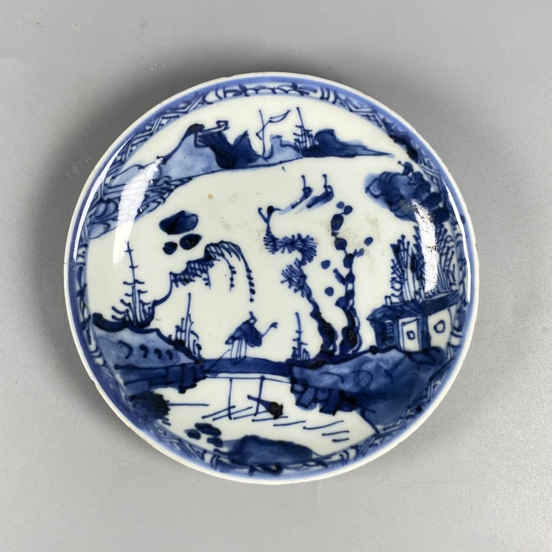 【022031242】清代山水盘