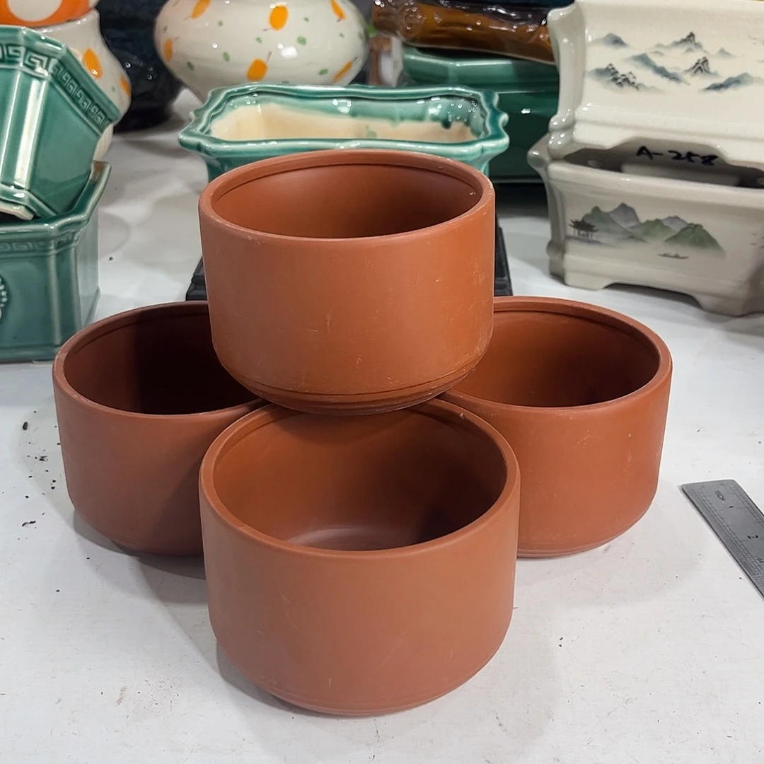 陶瓷绿植多肉微瑕花盆口径12*8打孔