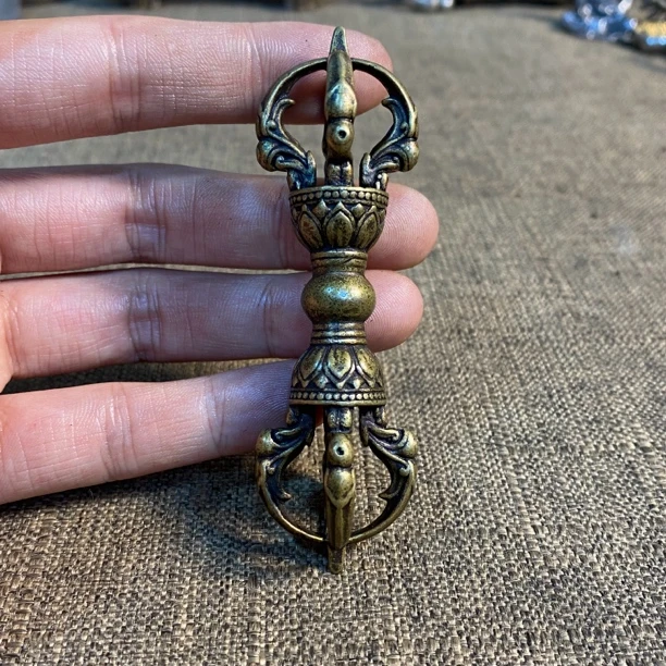 藏传纯铜金刚杵小摆件收藏