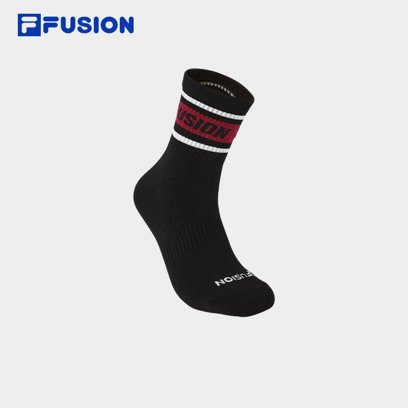 FILA斐乐抗菌长绒棉条纹撞色运动中筒袜情侣款百搭T13U513305F