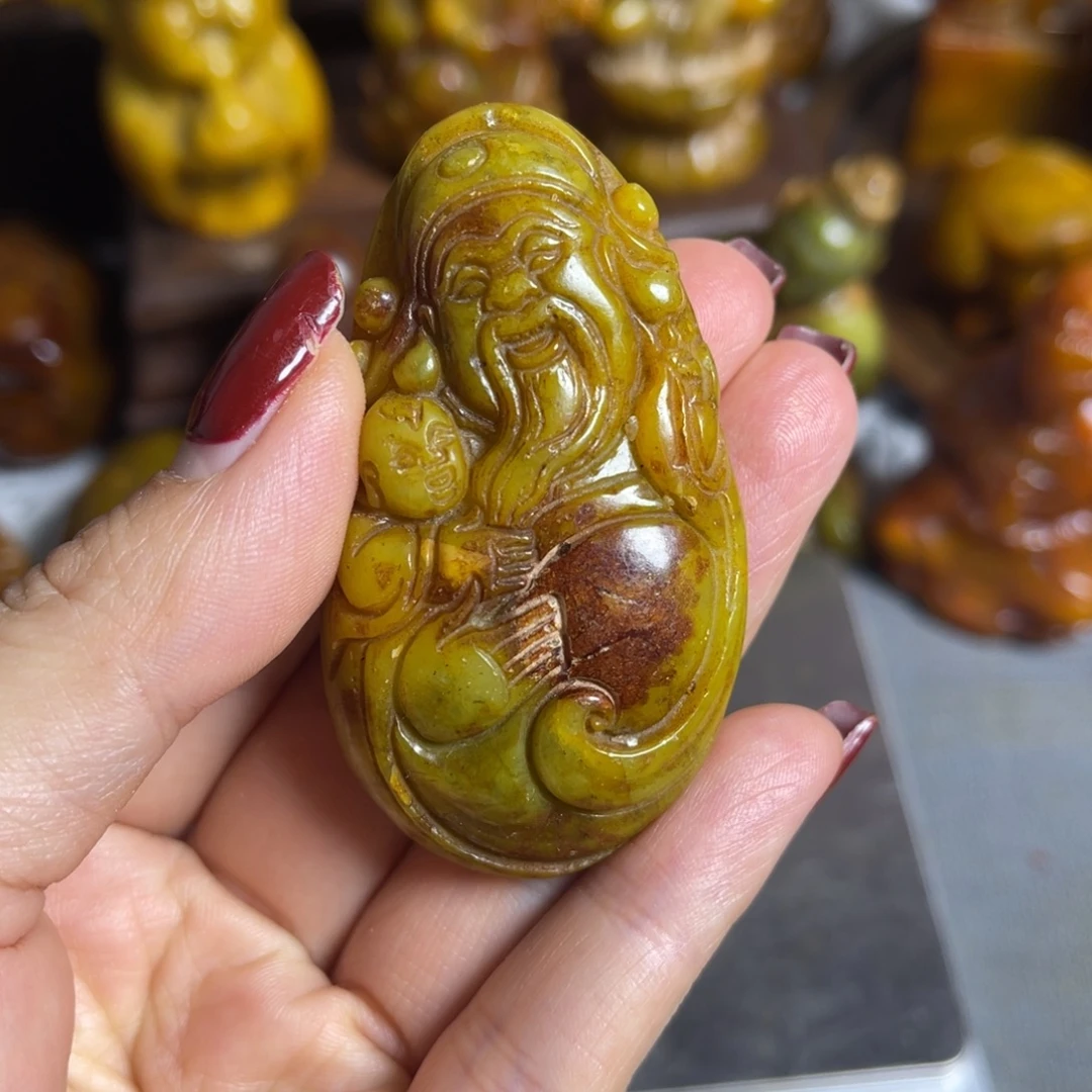 蛇纹石玉合金颈饰