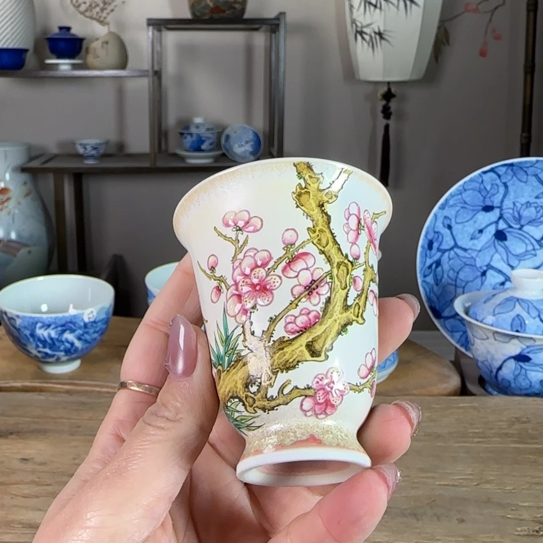 杯景德镇陶瓷柴烧多人