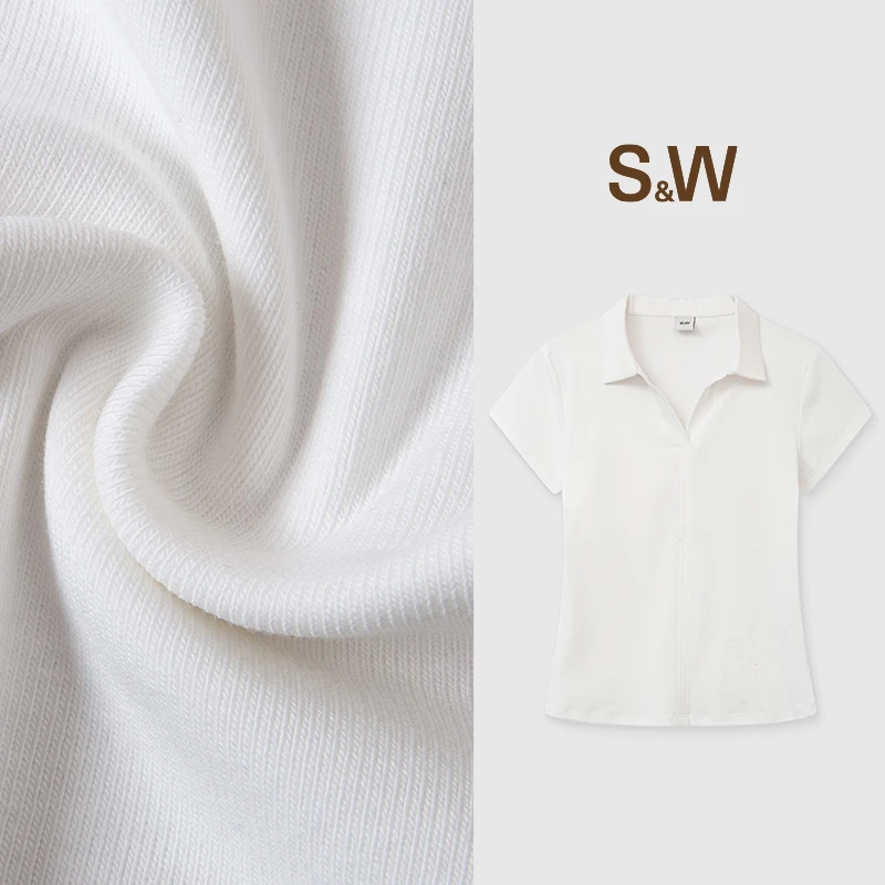 【淼淼专属】SW速惟透气运动Polo春夏修身休闲百搭显瘦翻领上衣4370