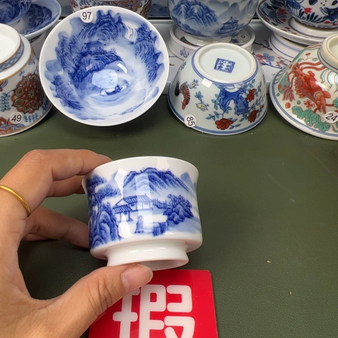 陶瓷景德镇纯手工纯手绘茶具木木16