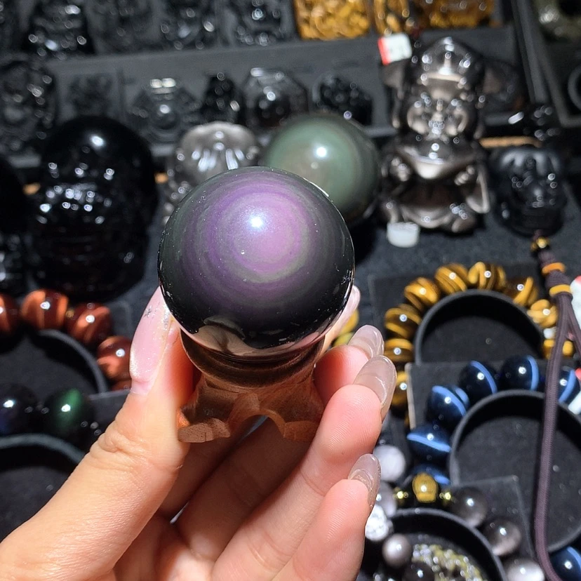 【闪购商品】未镶嵌黑曜岩珠宝奇石锻*