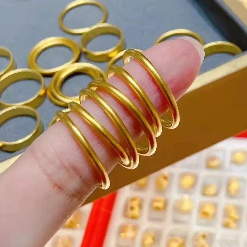 【抖音好货】孟加拉赤金豆豆提炼手工改款【磨砂素圈】精工版可佩戴