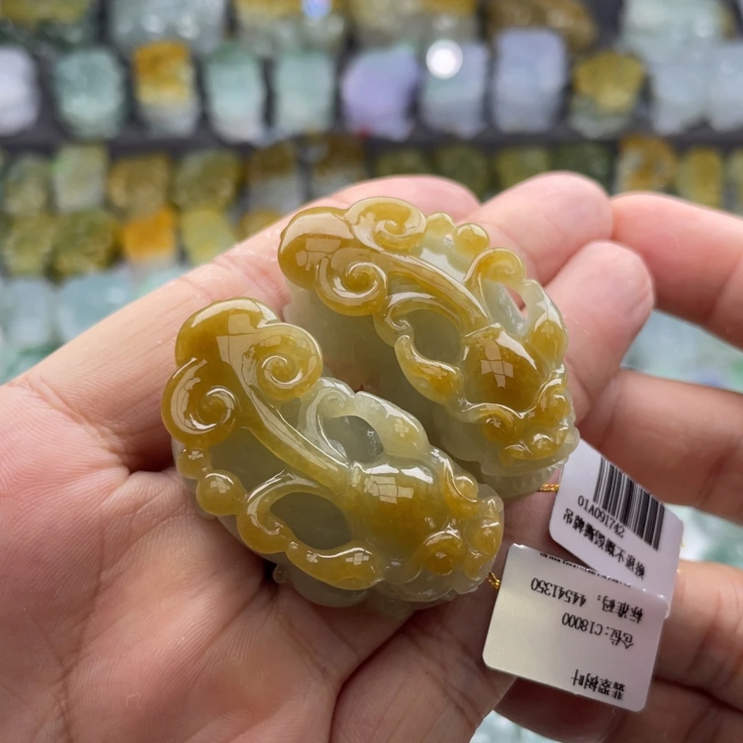 颈饰未镶嵌翡翠貔貅25一对
