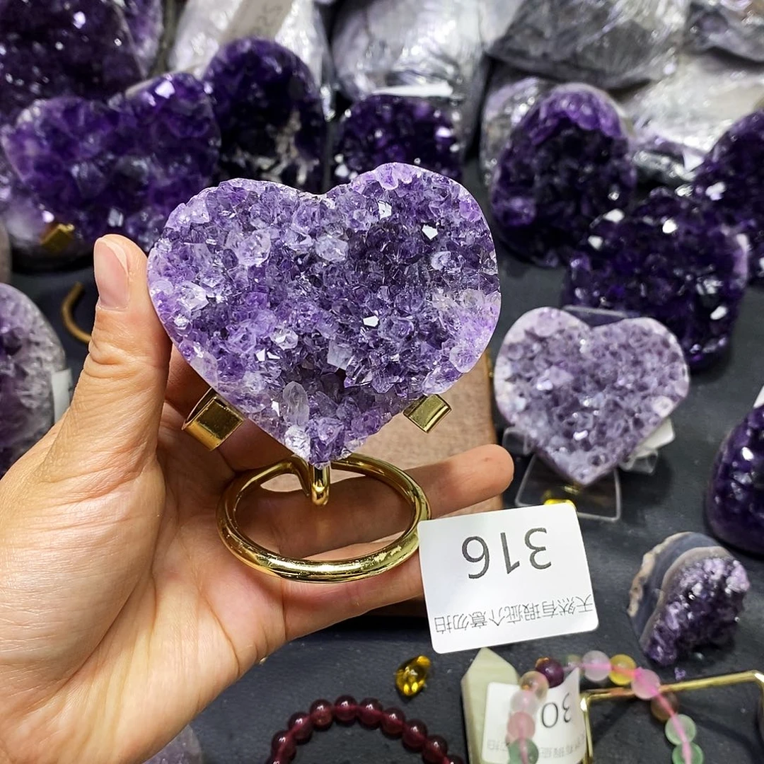 紫晶珠宝半成品未镶嵌