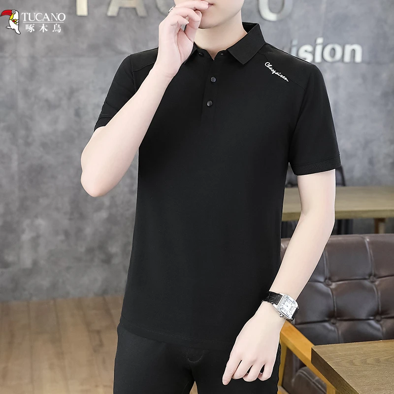 TUCANO/啄木鳥夏季Polo衫休闲免烫刺绣修身翻领运动百搭短袖T上衣