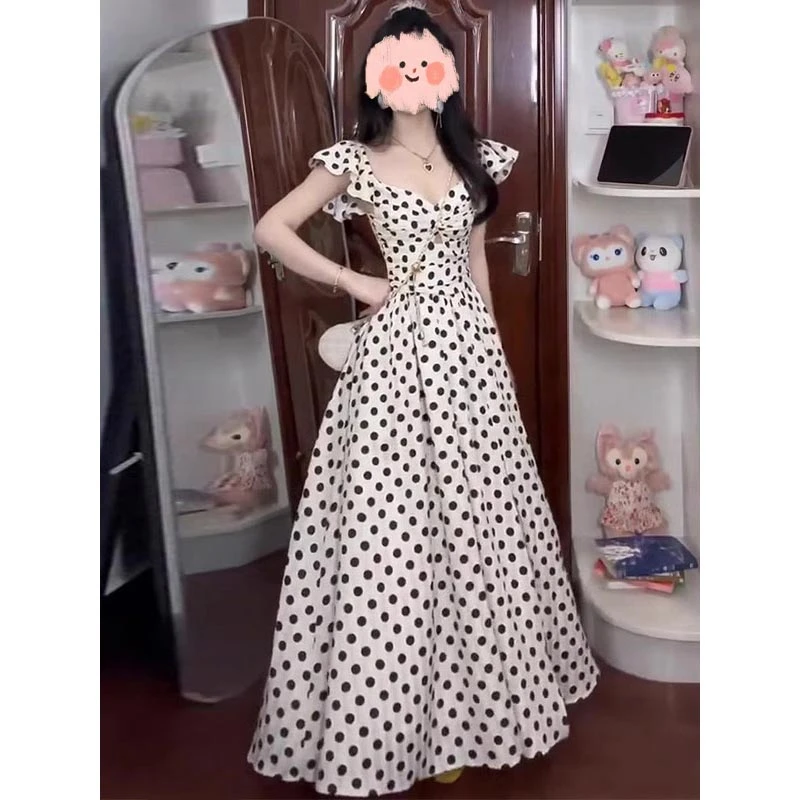 香朵儿气质温柔风设计感连衣裙2025年春秋季新款ins风舒适裙子