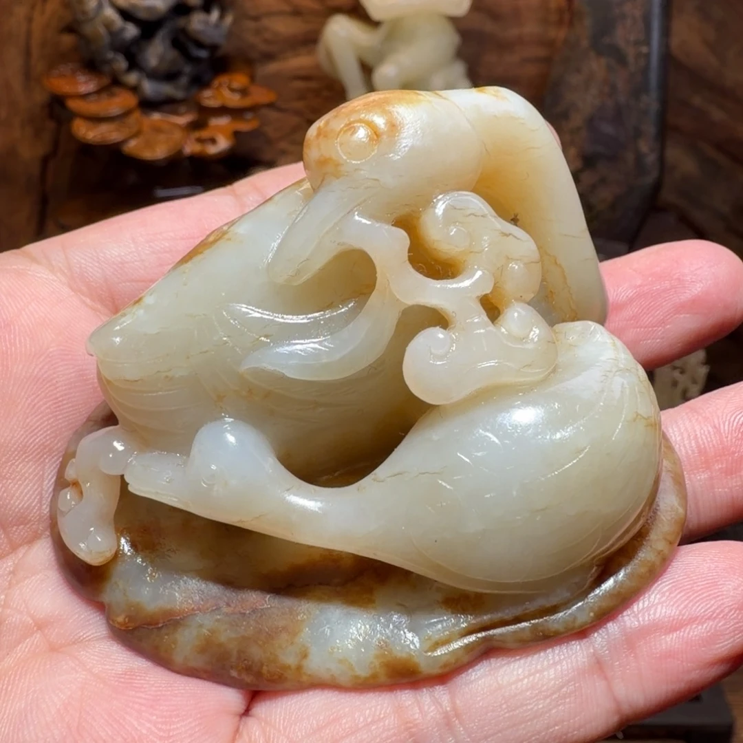 用***6和田玉未镶嵌挂件