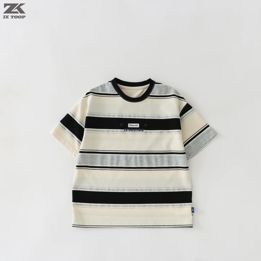 【Z＆K】夏季男童韩版重工高级质感运动短袖T恤ZK-1220710