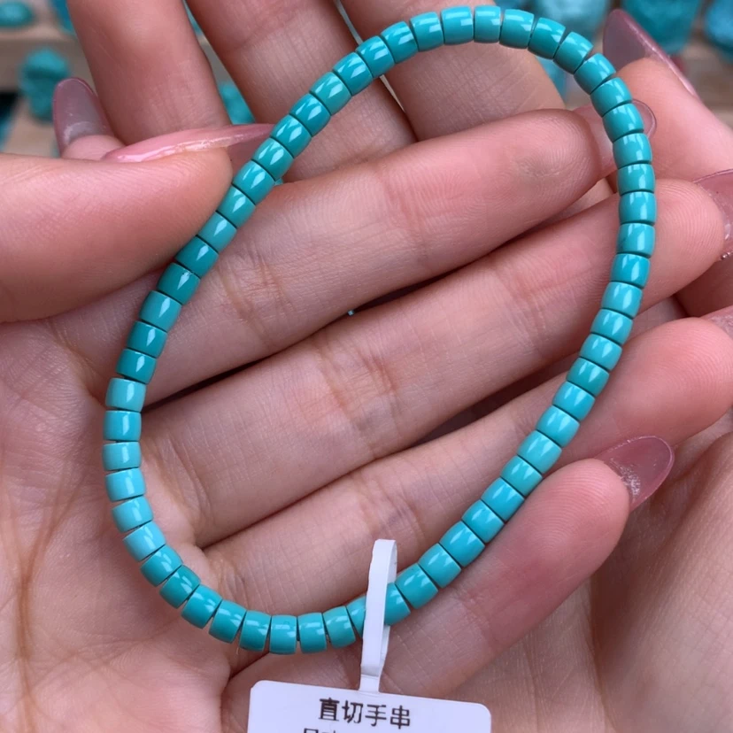【闪购商品】绿松石直切手串4未镶嵌茶*