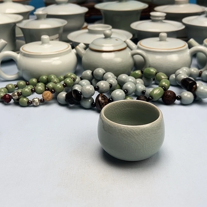 杯粉青釉罗汗杯原矿原釉原产地