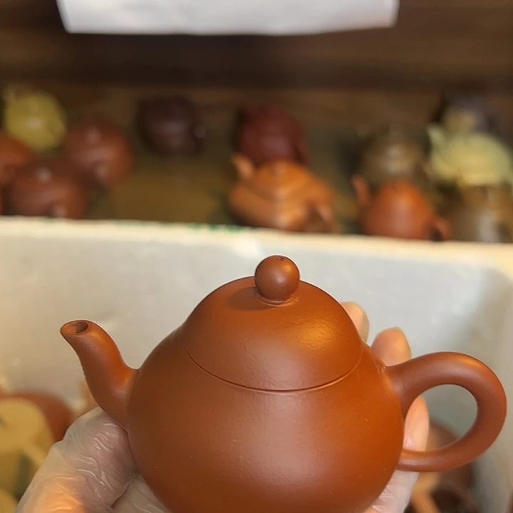 茶壶紫砂宜兴紫砂壶朱泥120