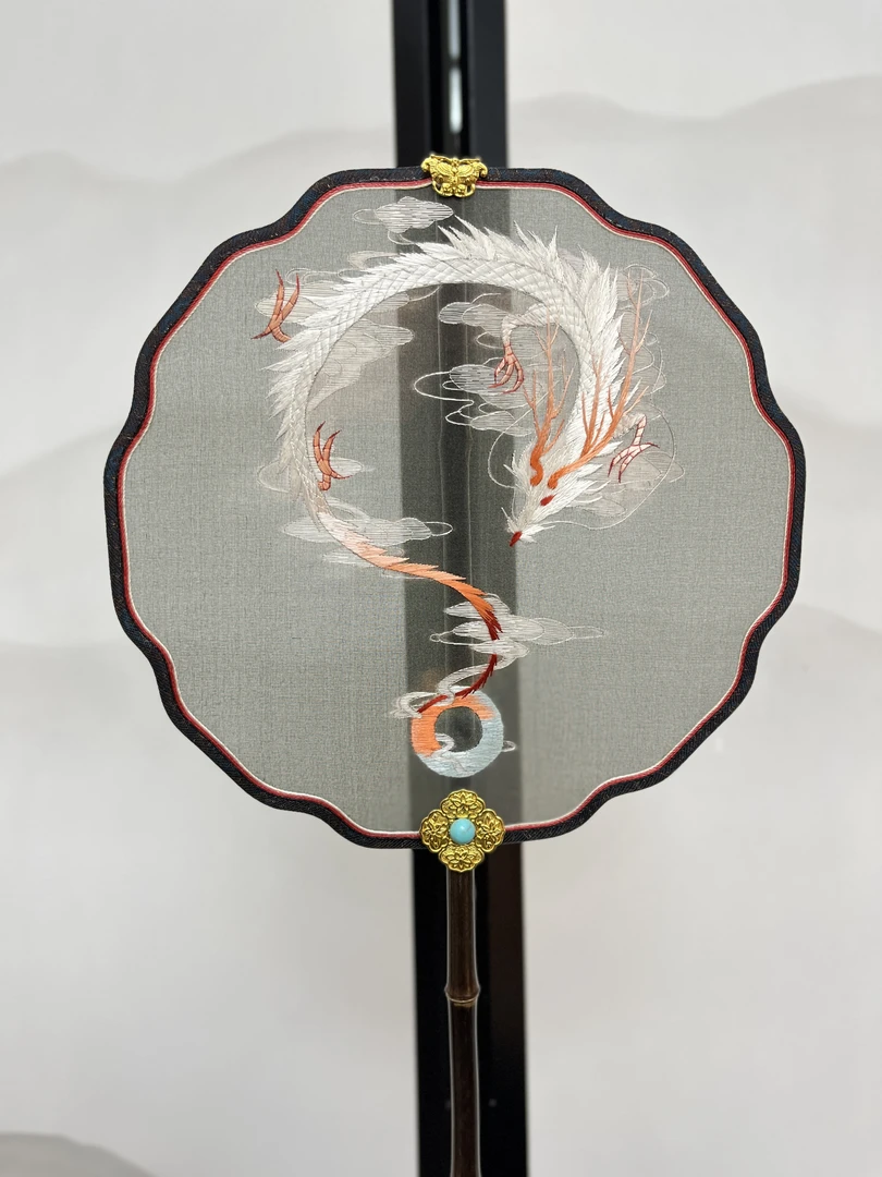 【通柄款高货扇子】 苏绣团扇手工双面绣花刺绣扇子竹制刺绣工艺品