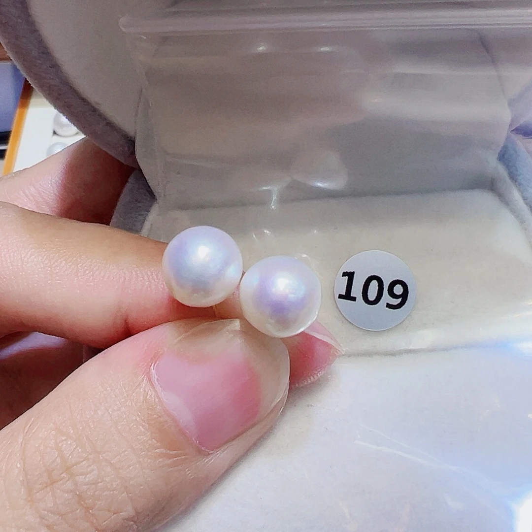 淡水珍珠耳饰银S925镶嵌