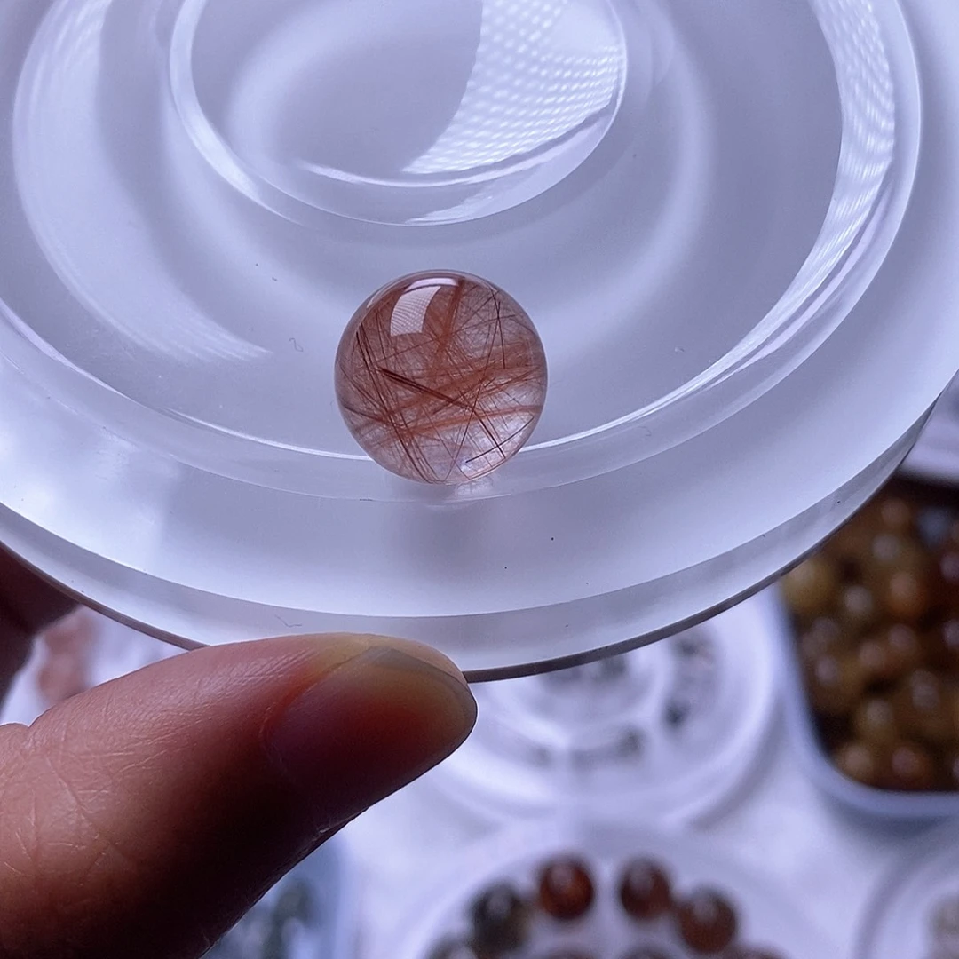 水晶天然水晶打孔不退不换未镶嵌金**?