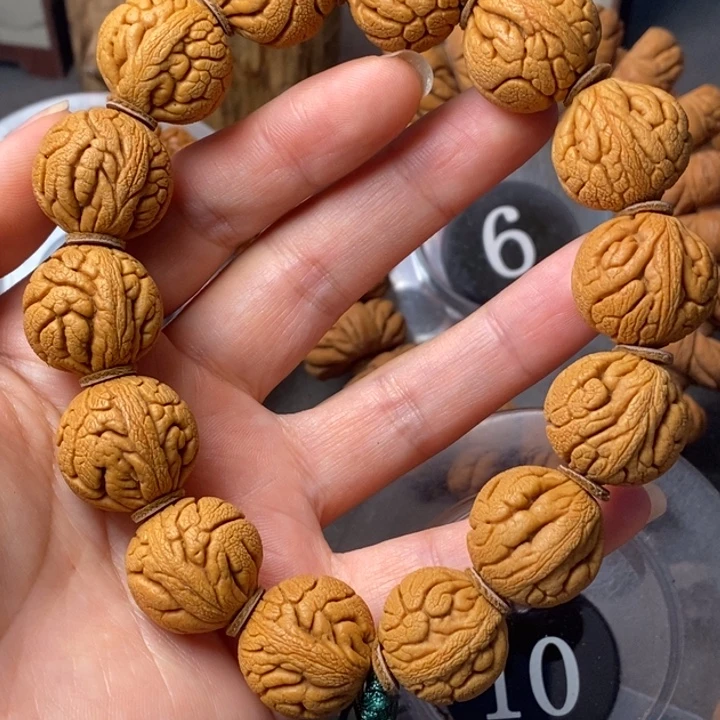 手串文玩核桃秦岭野生龙纹桃核21