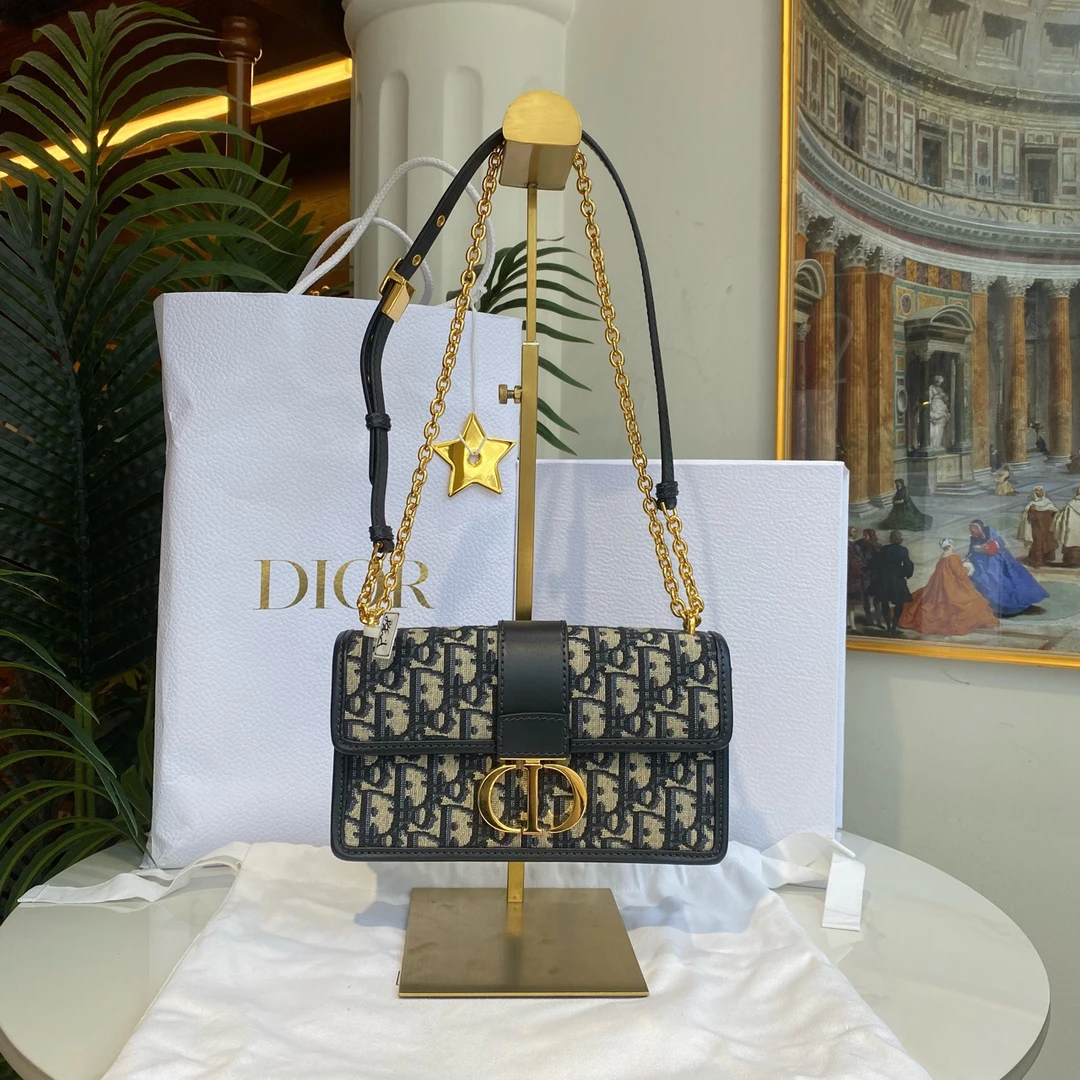 95新 DIOR/迪奥 御古屋/37900/蒙田小号链条斜挎包全套
