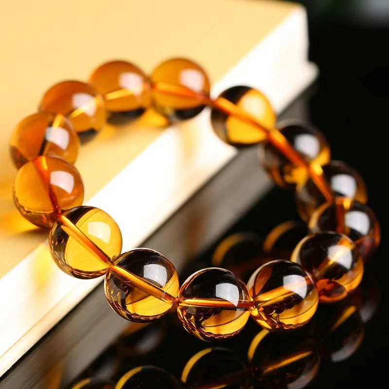 全净体AA黄水晶高品质手串手链男女情侣款