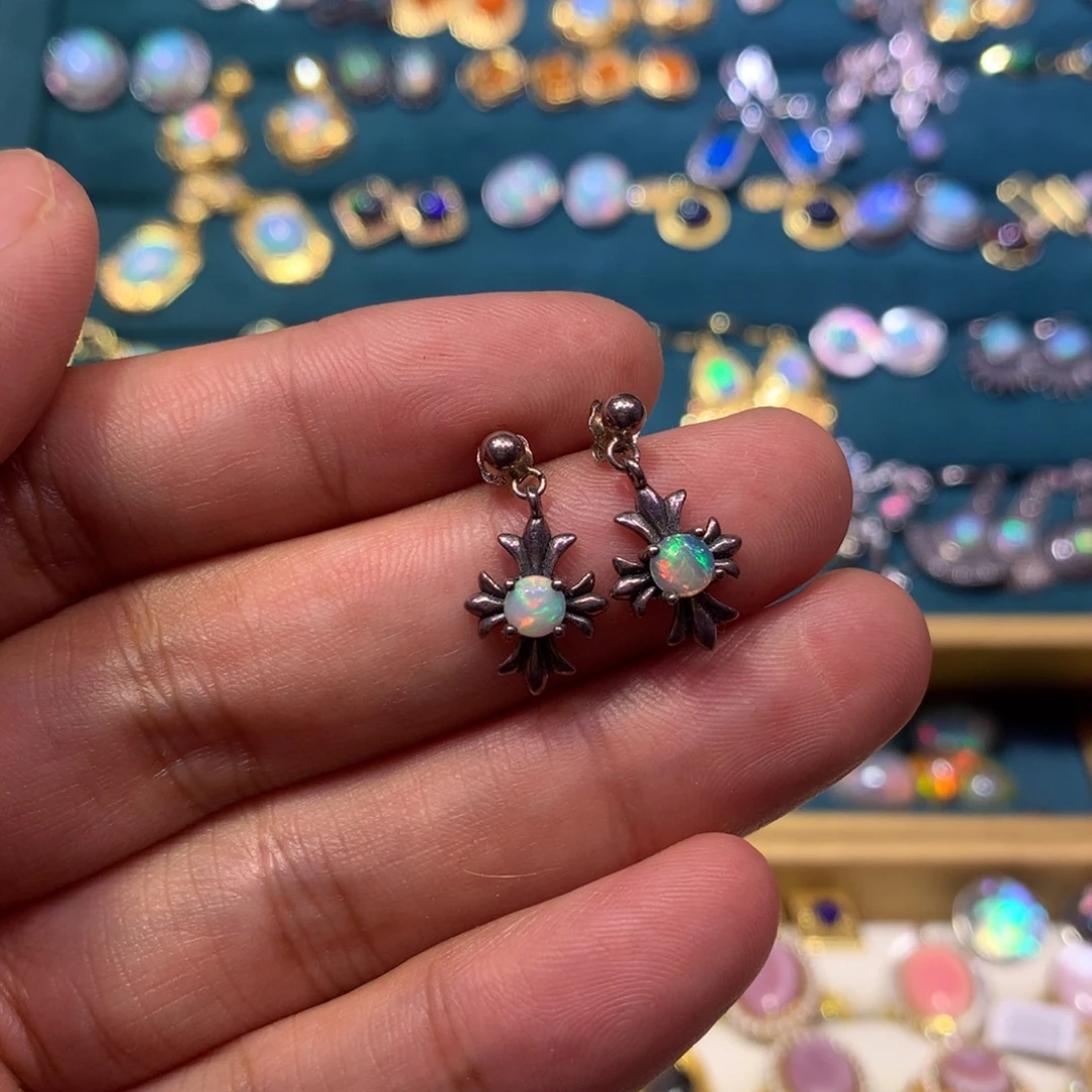 欧泊银S925镶嵌特价不退不换