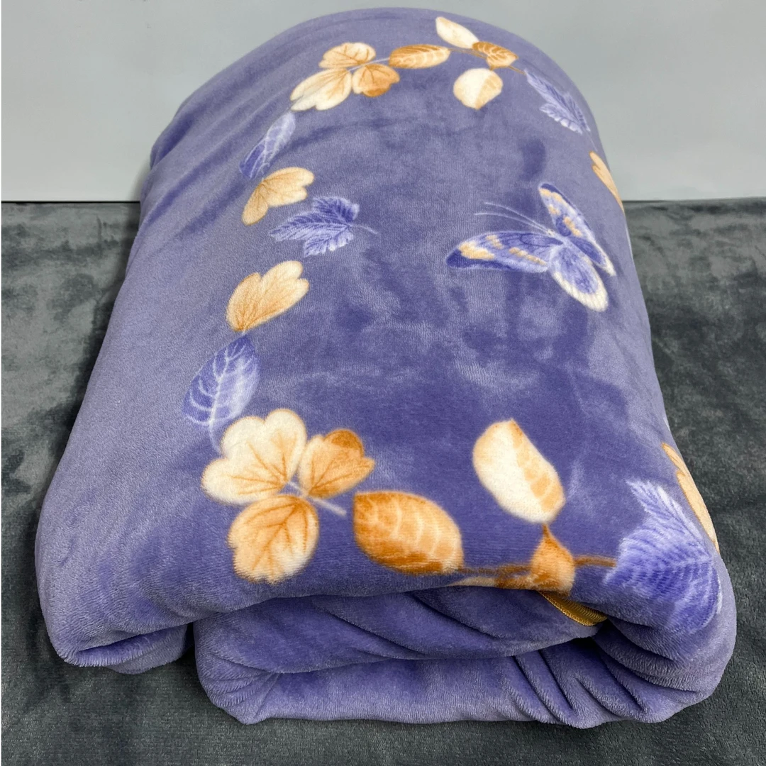 蝶舞加厚牛奶绒被套200*230cm保暖绒被罩