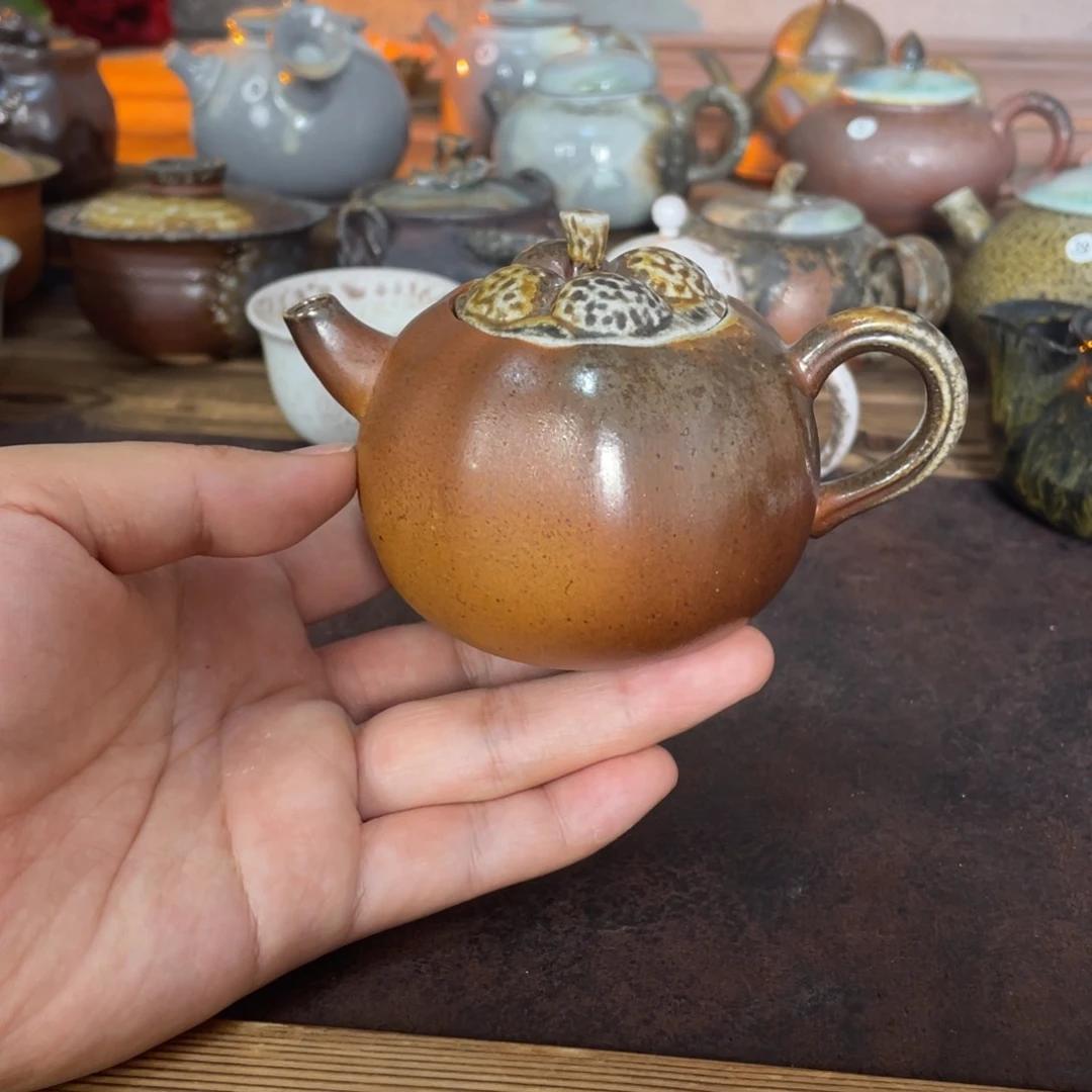 山竹。 柴烧。陶泥。     景德镇。