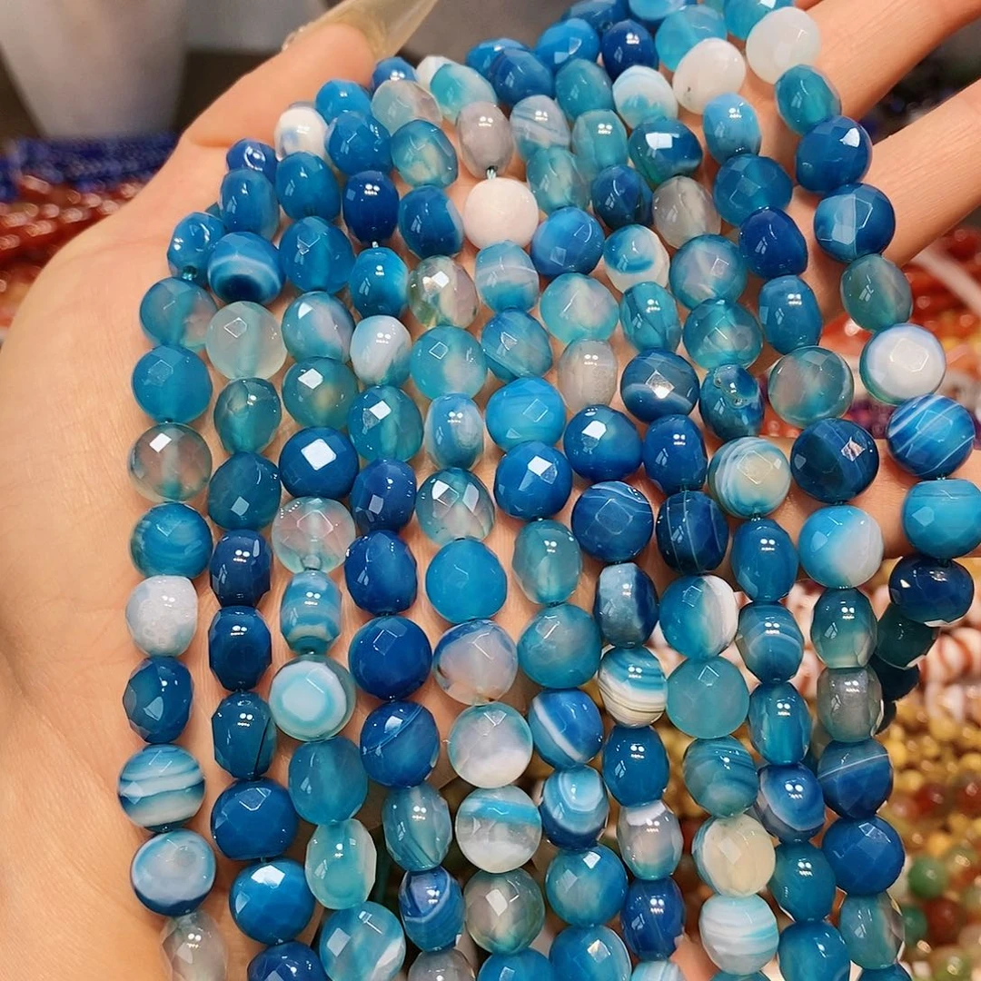 散珠玛瑙/玉髓10mm大切面一条