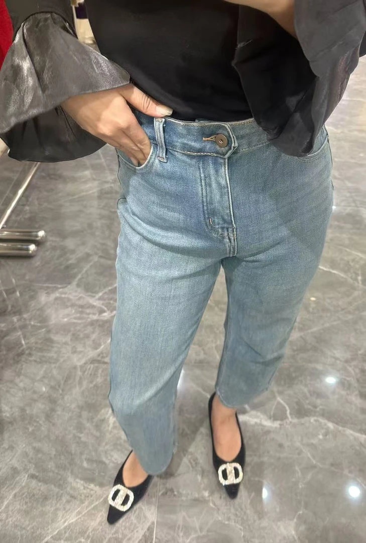 【R·YING】25早春新款棕皮法棍裤