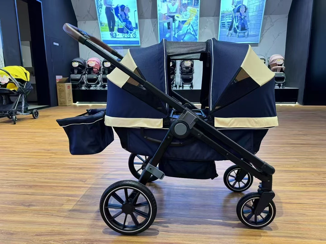 双胞胎婴儿推车可坐可躺双向避震轻便折叠新生儿宝宝推车露营车