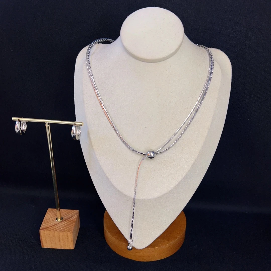 钛钢项链 哈尼西牧钛钢时尚两件套#0007901