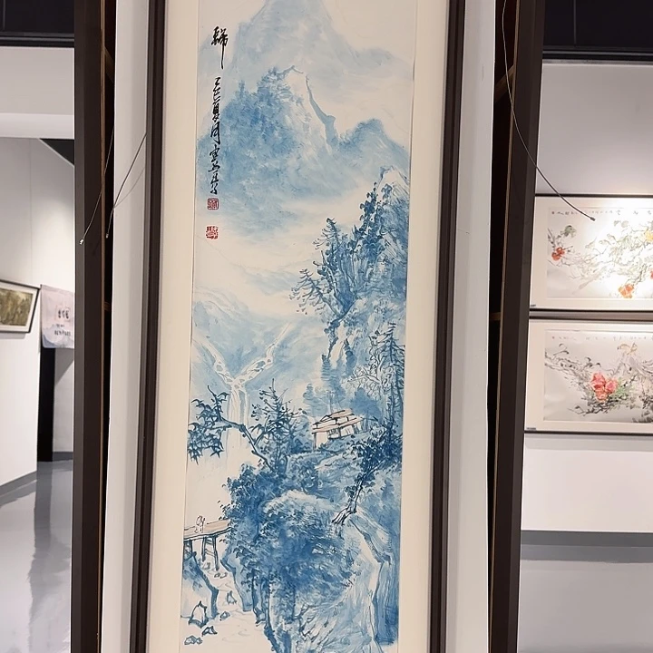 国画寻幽晚归山水绘画作品无框
