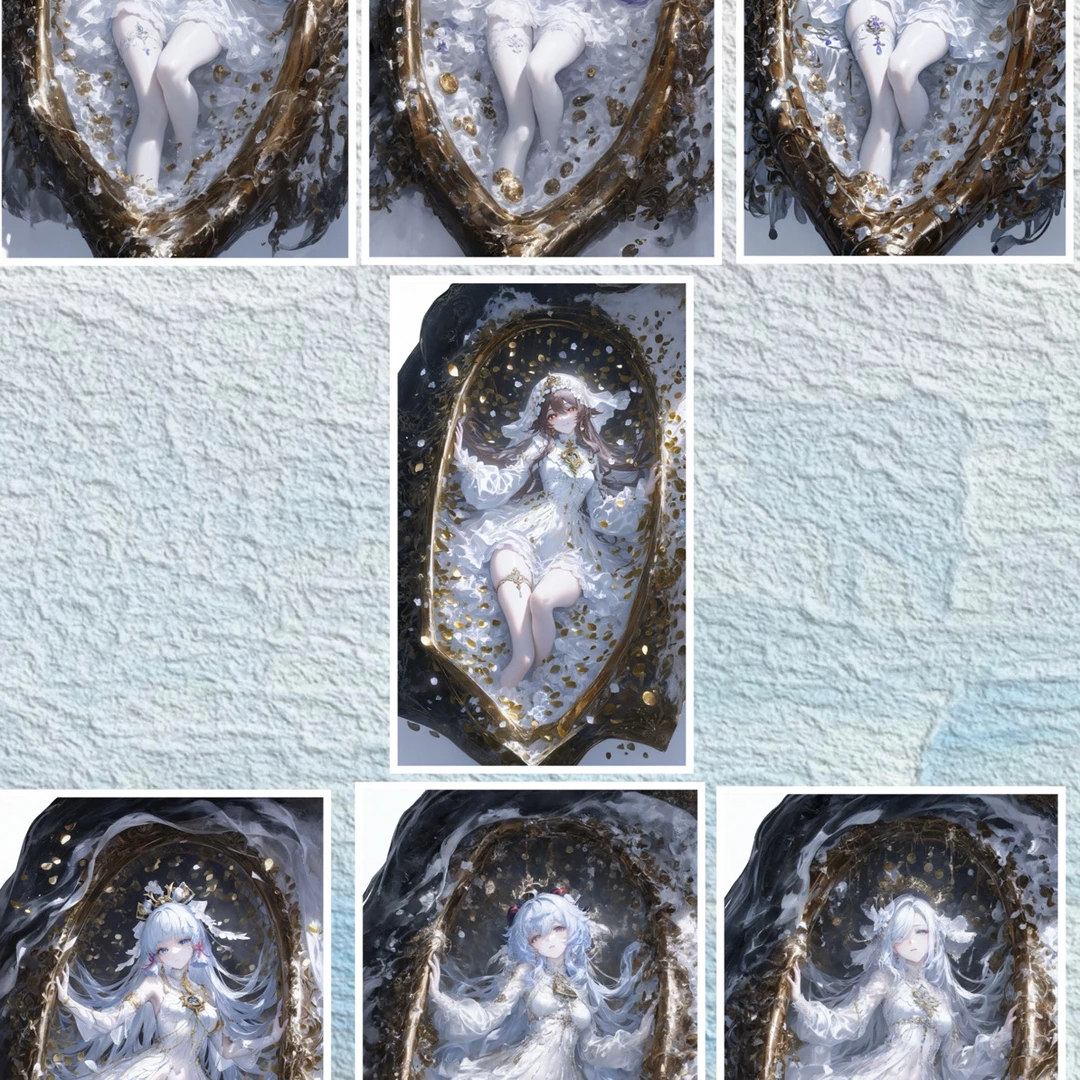 端箱系列！53盒女生《原神》同人二创刺绣卷轴