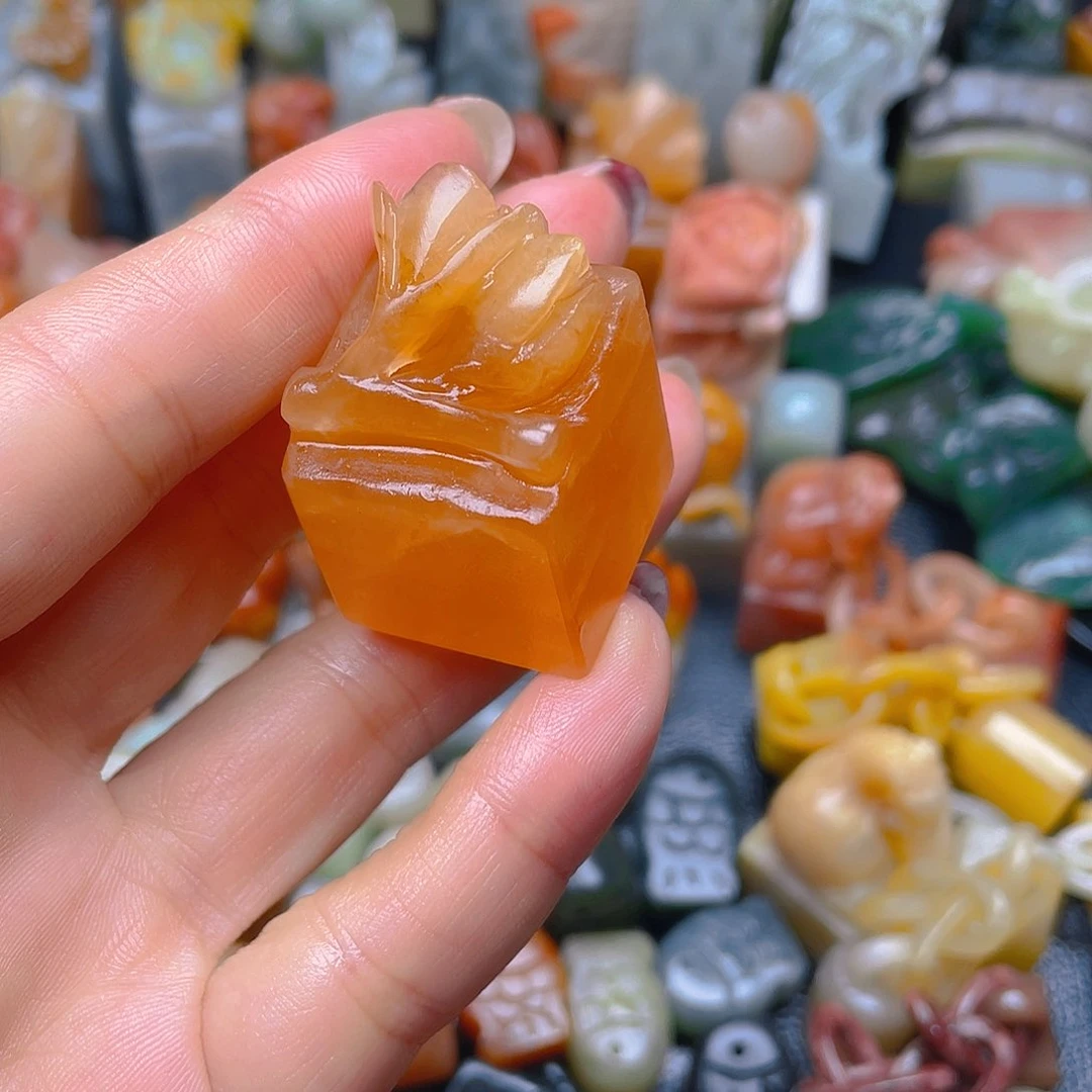 青田石印石花开富贵