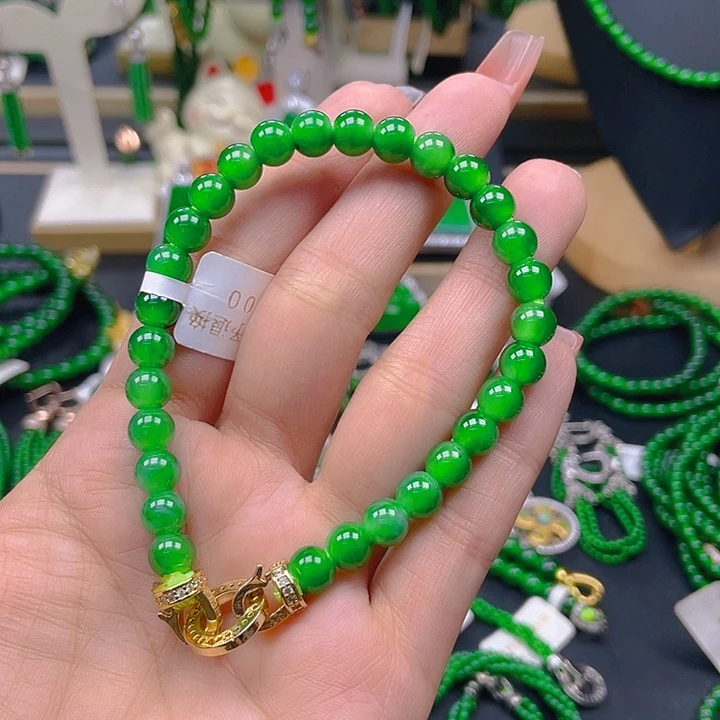 未镶嵌手链翡翠翡翠正阳绿7