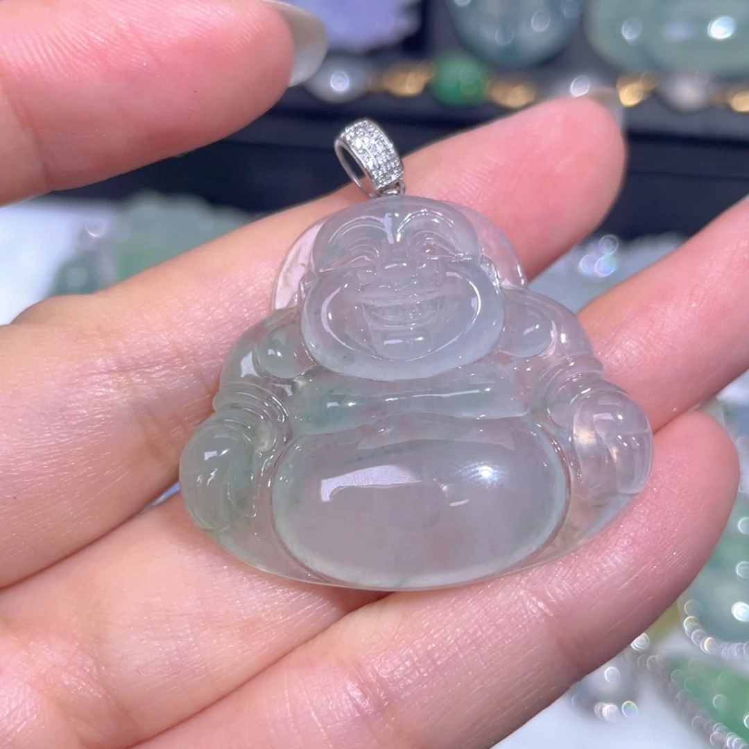 颈饰18K金镶嵌翡翠翡翠