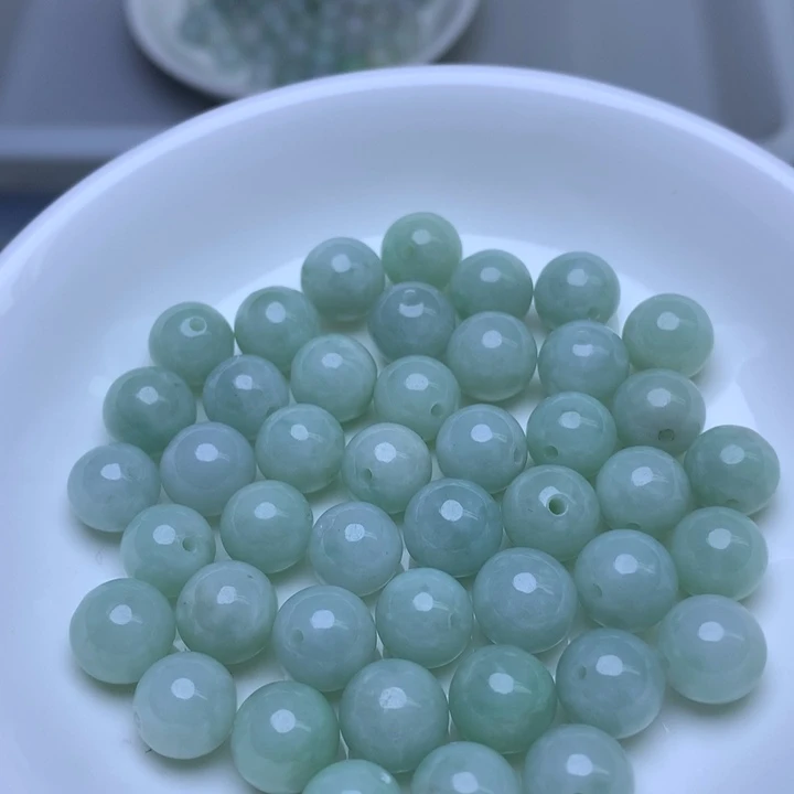 翡翠散珠卡10冰果绿10个
