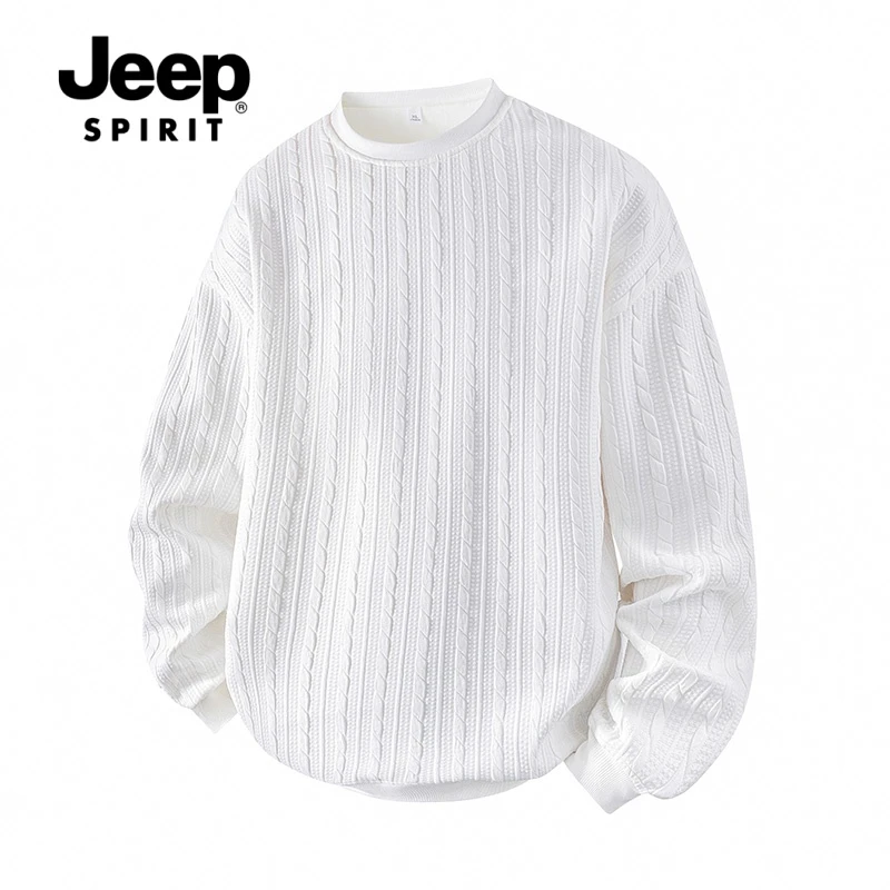 JEEPSPIRIT吉普2025男女春秋季新款潮流圆领日系复古百搭套头卫衣
