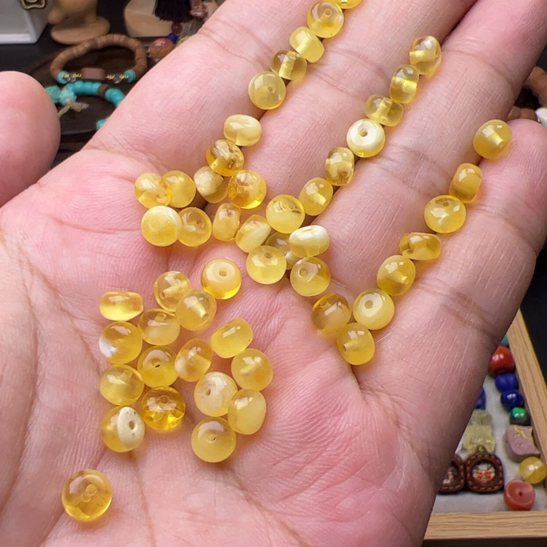 裸石蜜蜡未镶嵌6mm老型发4个