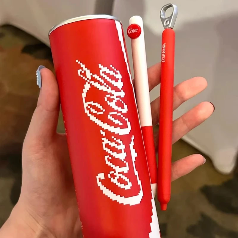 【可口可乐联名】KACO可乐熊中性笔拉环笔拨拨乐刷题速干黑笔