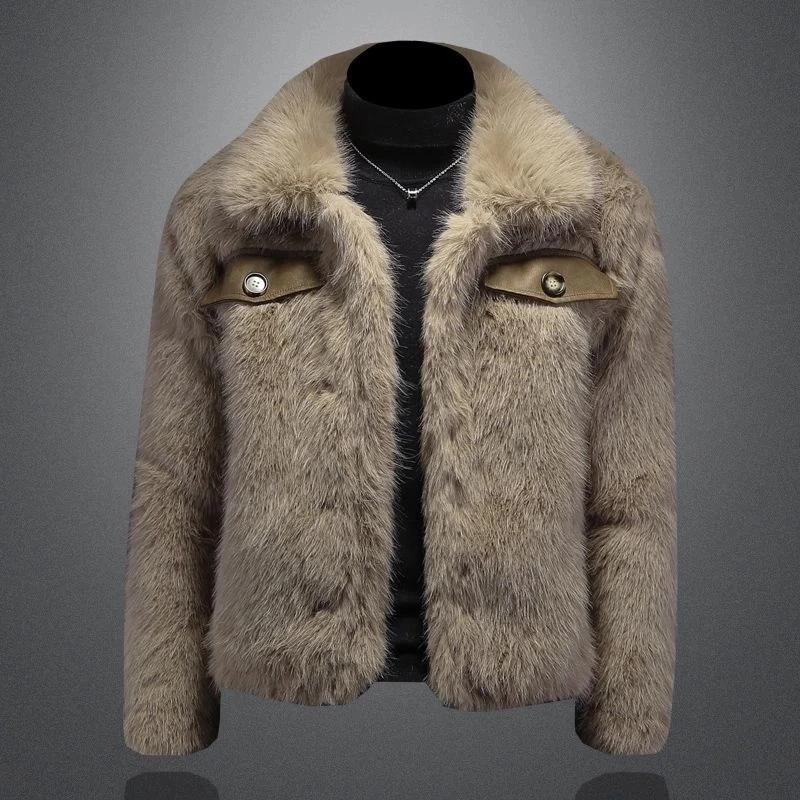 双面穿皮毛一体皮衣草外套男女高档冬季外套时尚宽松潮流加厚保暖