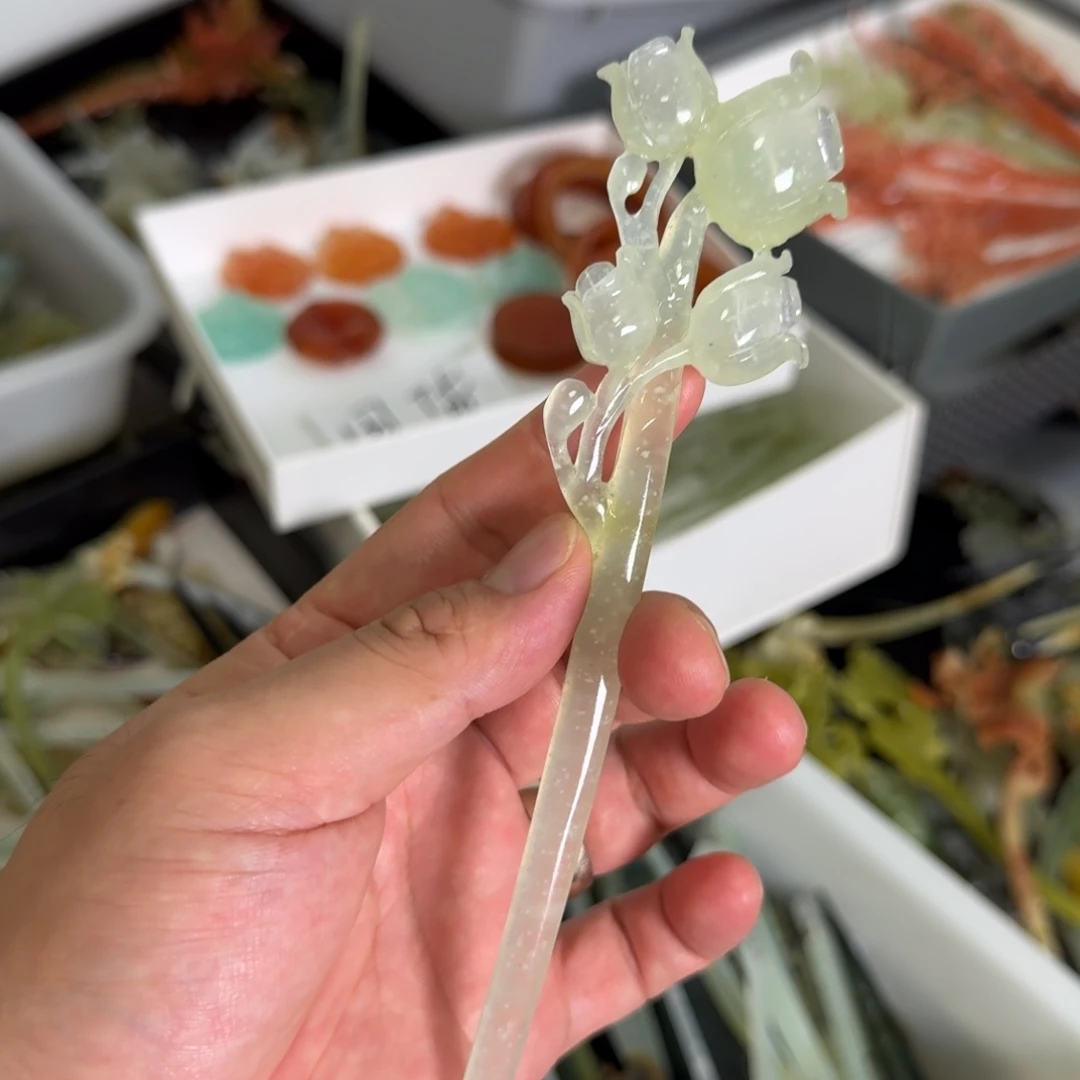 未镶嵌蛇纹石玉发饰