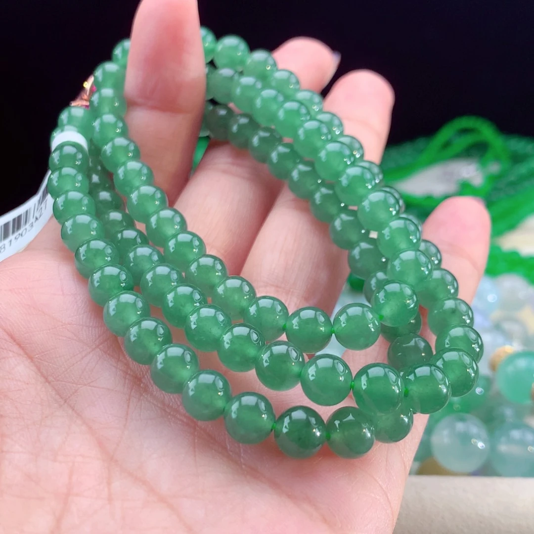 翡翠未镶嵌项链天然缅甸A货翡翠