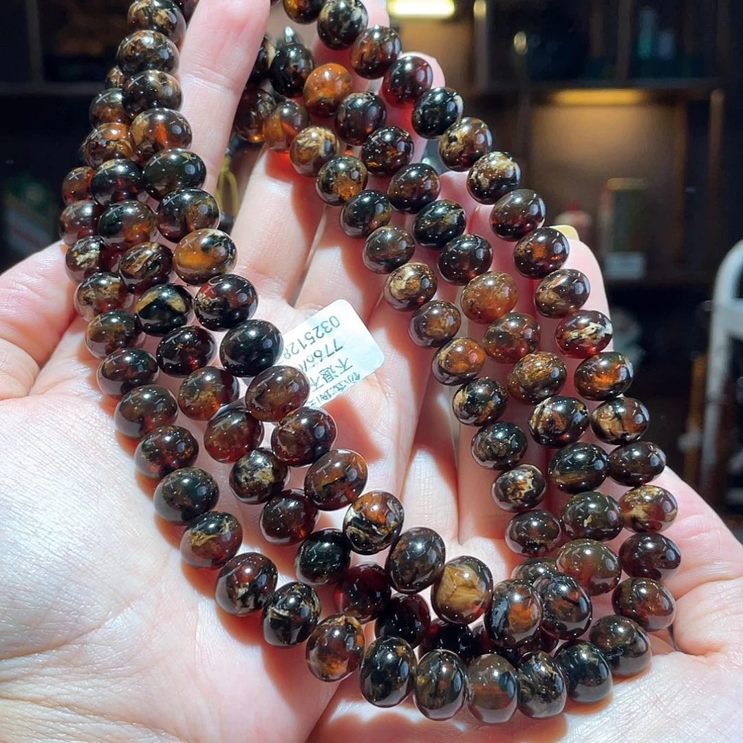 未镶嵌颈饰琥珀11m花