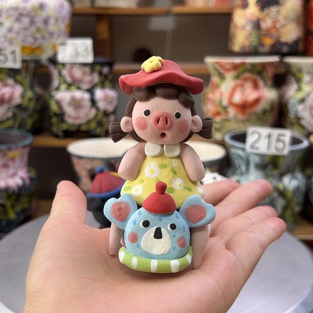 景德镇炫彩手绘景德镇陶瓷摆件