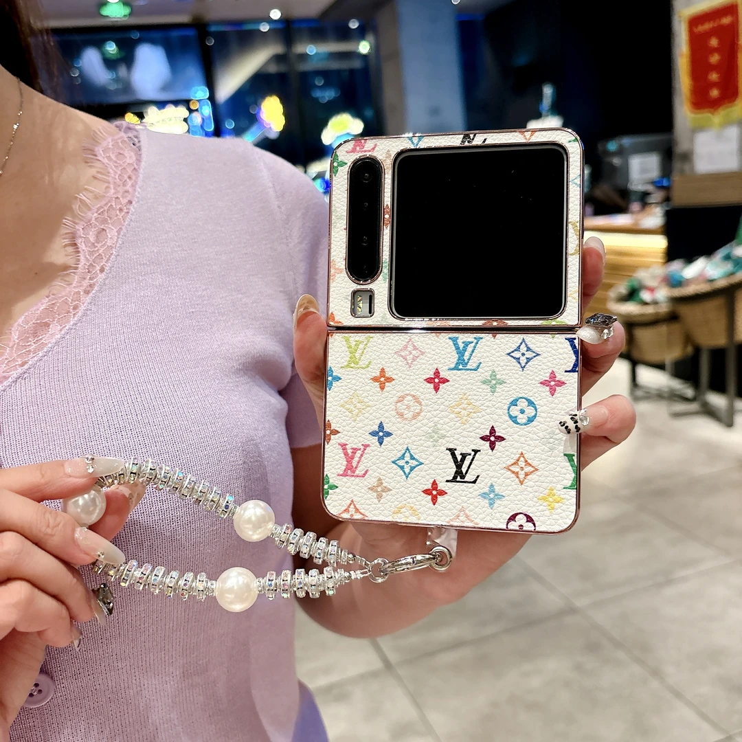 皮质华为PuraX高档Pocket2适用OPPO折叠屏手机壳三星zflip6防摔54