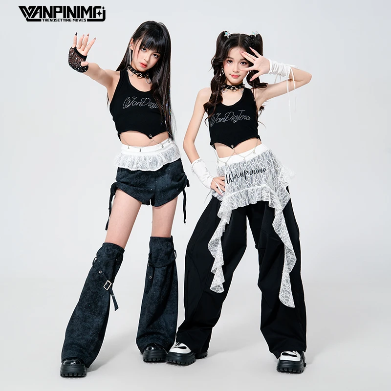 顽皮尼莫爵士舞女童服装夏女团甜酷风jazz街舞潮酷演出服308