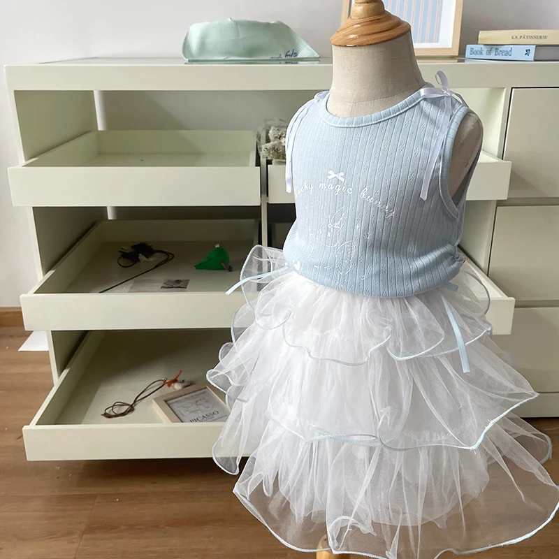 【现货】XT259505夏季新款儿童套装女童打底衫裙子两件套女宝