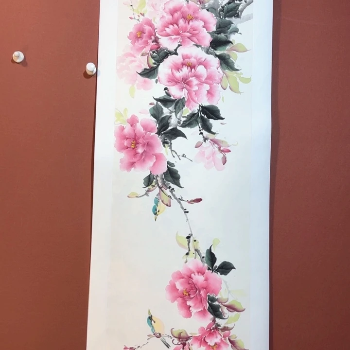 国画听兰老师花鸟